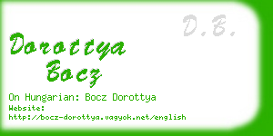 dorottya bocz business card